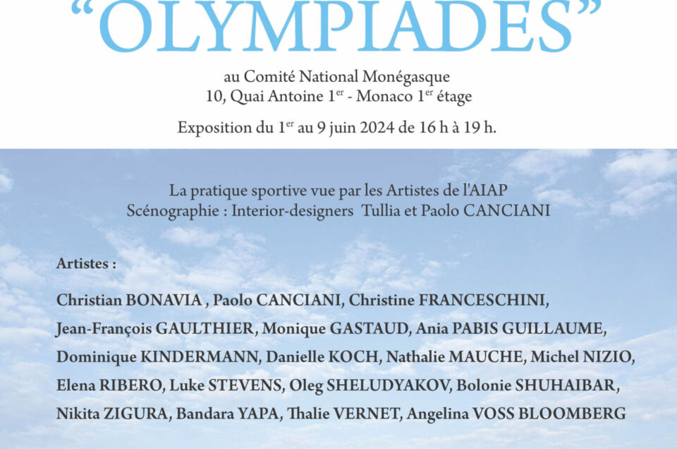 Exposition « OLYMPIADES » du 1er au 9 juin 2024